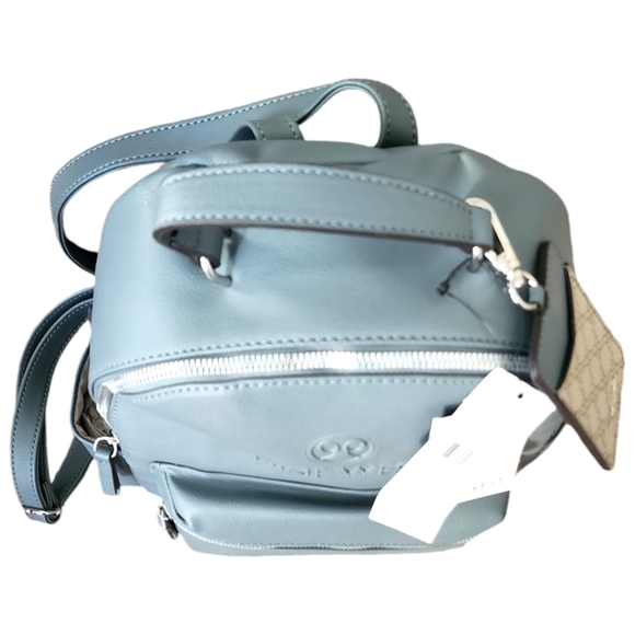Nine West NEW Slate Blue Leather Backpack - Picture 5 of 12